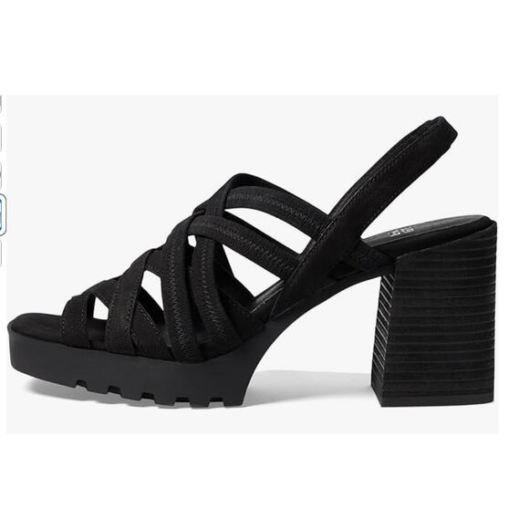 Eileen Fisher Tally Strappy Slingback Platform Sandal | Sz 5, Black New $225 - Picture 2 of 5